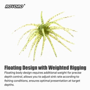 ROVORO Esche <span class=keywords><strong>Artificiali</strong></span> Morbide Galleggianti in TPE a Forma di Riccio di Mare da 4cm-17cm <span class=keywords><strong>per</strong></span> <span class=keywords><strong>la</strong></span> <span class=keywords><strong>Pesca</strong></span> al Bass - Vendita all'Ingrosso - Product Image 4