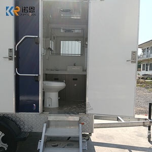 Remorque de toilettes portables avec lavabo, miroir et éclairage, toilettes mobiles, toilettes portables, remorque de toilettes portables à deux pièces - Product Image 5