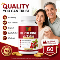 Fournisseur direct d'usine, capsules de berbérine sans OGM, sans gluten, pour la perte de poids et la combustion des graisses