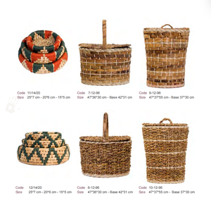 Cesta Tejida a Mano Ecológica, Cesta de Almacenamiento de Fibra Vegetal Natural, Organizador para el Hogar, Decoración para Cocina y Despensa - Product Image 2