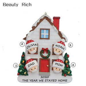 Adorno personalizado familiar con 4 adornos de navidad para la familia 2020, año 2020 - Product Image 1