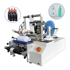 Manual Semi Automatic Label Applicator a Small Sticker Professionnelle Print Machine for Round Water Bottle