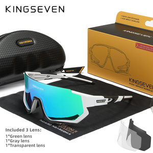 Lunettes de soleil de vélo <span class=keywords><strong>KINGSEVEN</strong></span> pour hommes et femmes, lunettes de VTT polarisées UV400, lunettes de protection pour la pêche et les sports LS-910 - Product Image 2