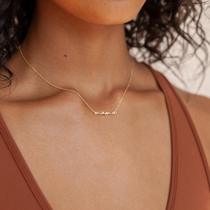 Collar de Acero Inoxidable con Baño de Oro de 18K, Resistente a la Decoloración, Regalo para <span class=keywords><strong>Mamá</strong></span>, Madre e Hija, Joyería para el Día de la Madre - Product Image 1