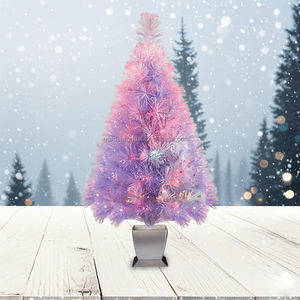 Árbol de Navidad de Fibra Óptica Rosa de 32 Pulgadas, Artificial, de PVC de Alta Calidad, Ecológico, con Luces de Colores Cambiantes, para Hogar, Hotel, Navidad, Festividades - Product Image 3