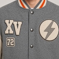 Veste de baseball varsity en cuir et laine vintage de haute qualité, avec logo personnalisé OEM XUFEI, pour homme, design graphique brodé.
