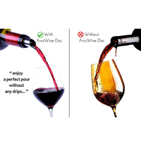 Disque verseur de vin réutilisable en gros avec impression de logo personnalisé, disque anti-déversement pour bouteilles de vin