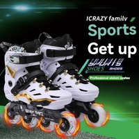 Patins à roues alignées professionnels pour adultes Patins à roulettes clignotants pour hommes et femmes
