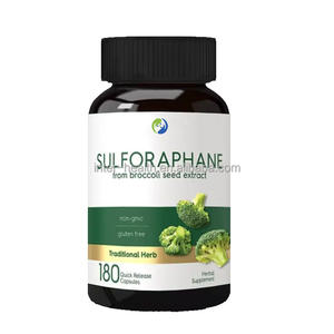 Supplément de santé Ausreson Capsule d'extrait de brocoli <span class=keywords><strong>Vitamine</strong></span> 100mg Sulforaphane Capsules pour la santé du foie - Product Image 1