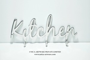 Hot Sale <b>Kitchen</b> Word Wall <b>Hook</b> Decorative Metal Wall Mounted <b>Hook</b> Holder for <b>Kitchen</b> Storage Utensil Hanging Organizer for Sale - Product Image 3