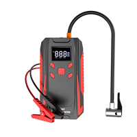 Démarreur de saut multifonction 4 en 1 avec compresseur d'air Démarreur de saut portable avec pompe à air 12v Batterie lithium Booster Pack