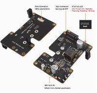 Carte de développement ZYSY Raspberry Pi 5 PI5 avec support M.2 NVMe SSD, extension PoE X1012, alimentation Ethernet, fonction double PCIe, compatible avec les cartes 2280