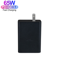 Chargeur mural populaire PD 65W à 2 ports Type-C avec protection OTP pour montre connectée et téléphone mobile Samsung (prises EU/UK/US)