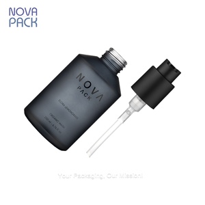 ขวดแก้วสีดำขุ่นแบบด้านสำหรับบรรจุโลชั่น น้ำมันบำรุงผิว ครีมอาบน้ำ ขนาด 100 มล. 120 มล. 200 มล. พร้อมหัวปั๊มแบบไหลลื่น - Product Image 6