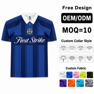 Maillot de football personnalisé respirant à manches courtes avec impression numérique, chemises de football classiques pour hommes - Product Image 1