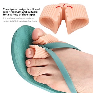 Protège-orteils SEBS pour tongs, sandales et claquettes, avec entretoises à clip fileté, coussinet de pied, double trou superposé, type bec de canard - Product Image 1