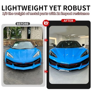 ลิ้นหน้าคาร์บอนไฟเบอร์แท้แบบ Pre-Preg สำหรับ Chevrolet Corvette Z06 สไตล์ OEM สำหรับรถแข่ง ขายส่ง - Product Image 2