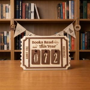Factory <b>Wood</b> Hanging Rectangular Bookshelf & Reading Counter-Bookish Decoration Housewarming Gift for New Homeowners & Bookworms - Product Image 2
