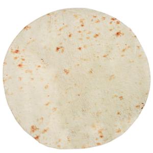 Coperta Portatile Indossabile Rotonda in Flanella e <span class=keywords><strong>Pile</strong></span> 100% Poliestere con Disegni Personalizzati di Pizza, Burrito e Tortilla - Product Image 6