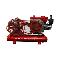 Compresseur d'air à piston diesel W-1.8/5 Compresseur d'air à double réservoir Mini compresseur d'air portable à 3 cylindres pour marteau Jack