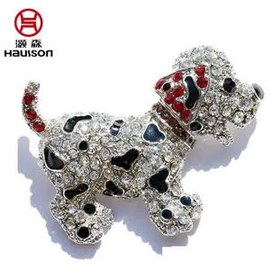 Silver Brooch Wholesale Innovative Design Rhinestone Crystal Silver Dog Brooches And Pins Vintage Dog Poodle Brooch