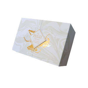 Boîte d'emballage cosmétique imprimée avec logo personnalisé 2 portes boîte calendrier de l'avent impression de logo en feuille d'or - Product Image 2