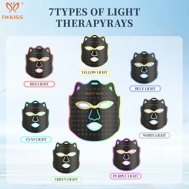 PAKISS USA Store LED Phototherapy Mask for Fine Lines, Firmness & Hydration