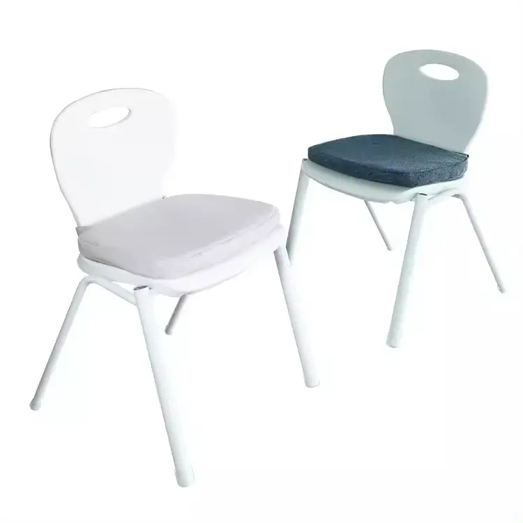 Silla plegable apilable para niños, sillas portátiles de resina para niños, fiesta con cojín para asiento