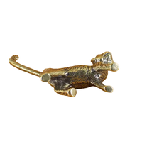 Figurines de chat en laiton en gros, faites à la main, statue d'animal en laiton jaune, style antique, décoration de table pour la revente, lot en gros pour l'affichage