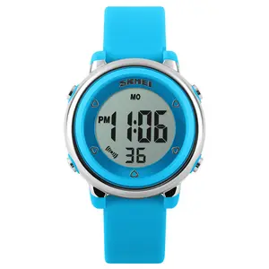 SKMEI 1100 heiß verkaufen kreative Kinder Digitaluhr beste Silikon band wasserdicht Kalender Alarm Sport Stop Armbanduhr