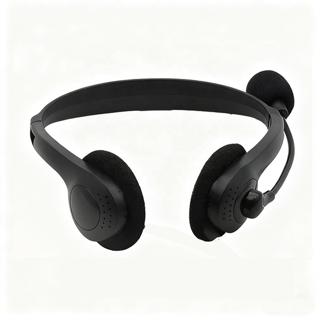 Retro Style Wired Headphone with Mic USB Headsets for Call Center Business Meeting  Computer Office Education Training