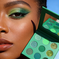 Palette d'ombres à paupières scintillantes imperméables DIY en gros, marque privée, paillettes pressées sèches, finition mate foncée, différentes couleurs, nouveauté