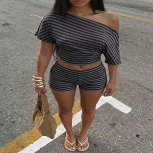 Conjunto de 2 Piezas para Mujer, Top Halter sin Mangas con Volantes, Corte Holgado, Color Sólido, Ropa Casual de Verano, Transpirable, de Algodón - Product Image 5