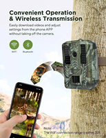 Caméra infrarouge BSTCAM & WiFi avec contrôle par application, vidéo 4K 48MP, portée IR 30m/92ft, caméra de surveillance extérieure sans fil