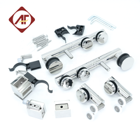 Kit de porte coulissante de douche moderne en acier inoxydable 304/316