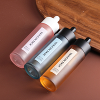 Flacon compte-gouttes en verre ambré rose mat de luxe personnalisé de 30 ml, 90 ml, 60 ml pour huile essentielle, sérum, parfum, emballage cosmétique