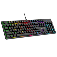 RAIKU L3000 104 Key True Mechanical Gaming Keyboard Blue Switch RGB Backlit Detachable USB Cable for PC Mac Office Esports