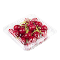 Boîtes d'emballage en plastique PET/RPET pour fruits (500g, 1kg) avec trous, pour fraises et tomates cerises, système d'emballage agricole