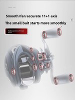 Moulinet de pêche DC Water Drop Reel pour gaucher avec frein électronique intelligent, silencieux, pour la pêche aux leurres, en métal, pour micro-objets, universel, longue portée