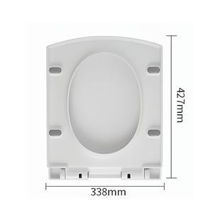 Asiento de Inodoro Cuadrado Moderno Blanco UF, Reemplazo de <span class=keywords><strong>Tapa</strong></span> de Asiento de Inodoro con Cierre Suave de Liberación Rápida para Uso Familiar, Adultos y Niños - Product Image 3