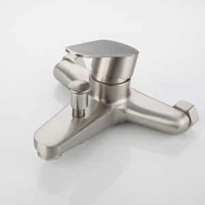 Robinet de baignoire en acier inoxydable 304 Hemans, mitigeur eau chaude et froide, pommeau de douche encastré - Product Image 3