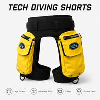Pantaloncini da Immersione Tecnica + Pantaloncini Cargo con Tasche per Attrezzatura Subacquea + Anello a D + Attrezzatura per Immersioni Tecniche + Muta Subacquea + Drysuit