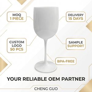 Verres à vin réutilisables en plastique de 450 ml, incassables, sans BPA, avec logo personnalisé pour hôtel - Product Image 4