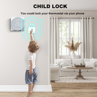 Thermostat intelligent Wi-Fi pour ventilo-convecteur de climatisation centrale, contrôleur numérique mural Tuya 86x86mm