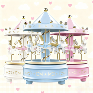 Caja Musical de Carrusel Grande y Hermosa al por Mayor con Micrófono <span class=keywords><strong>para</strong></span> <span class=keywords><strong>Cantar</strong></span>, Decoración Festiva - Product Image 2