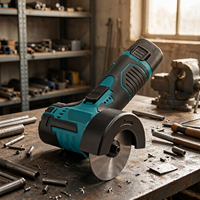 Mini-meuleuse d'angle sans fil portable avec déclencheur coulissant, moteur sans balais, disque de meulage en acier inoxydable pour bricolage