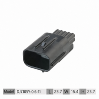 Connecteur adaptateur automobile rond mâle en laiton AIKO DJ7105Y-0.6-11 10P pour prise de radar de pare-chocs avant et arrière