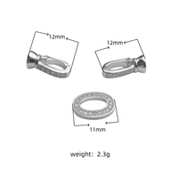 Vente en gros de chaîne de connexion unique fermoir de bracelet crochet à double extrémité pour la fabrication de bijoux fermoirs de collier de perles en argent sterling