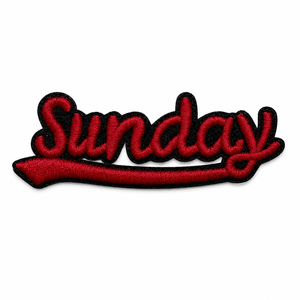 Wholesale Die Out Multicoloured Letter Embroidery Patches Iron On Clothing Custom 3D Embroidered Patch - Product Image 3