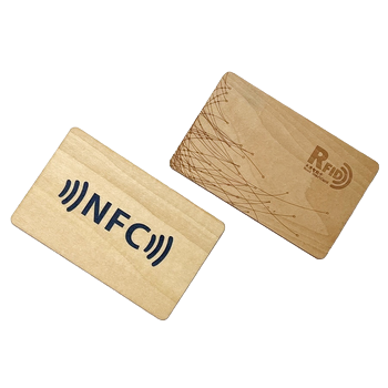 RFID Smart 213 215 216 Wooden Hotel Key Card Programmable Business Cards NFC Interface 13.56MHz Mini Tag for Wood